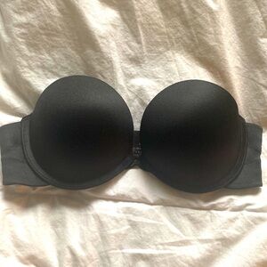 Black Strapless Padded Bra-32A